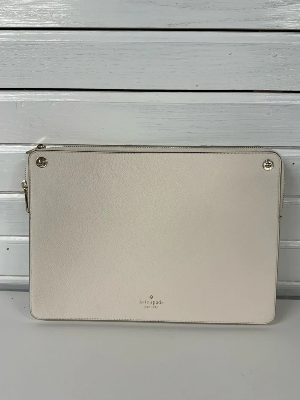kate spade | Cream Brim Laptop Tote K9441